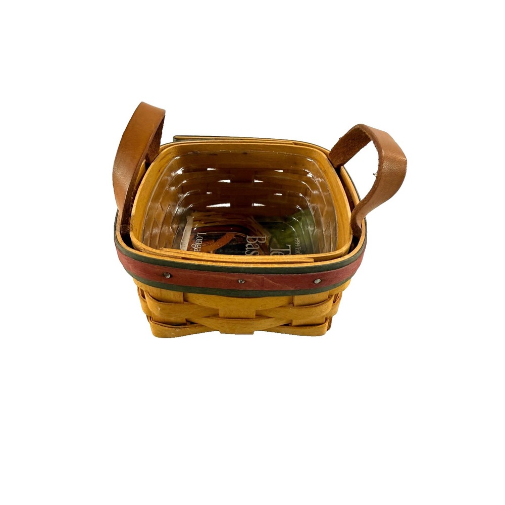 1999 Longaberger Father's Day Tee Basket w/Protector 5.25"L x 5"W x 3"H Vintage